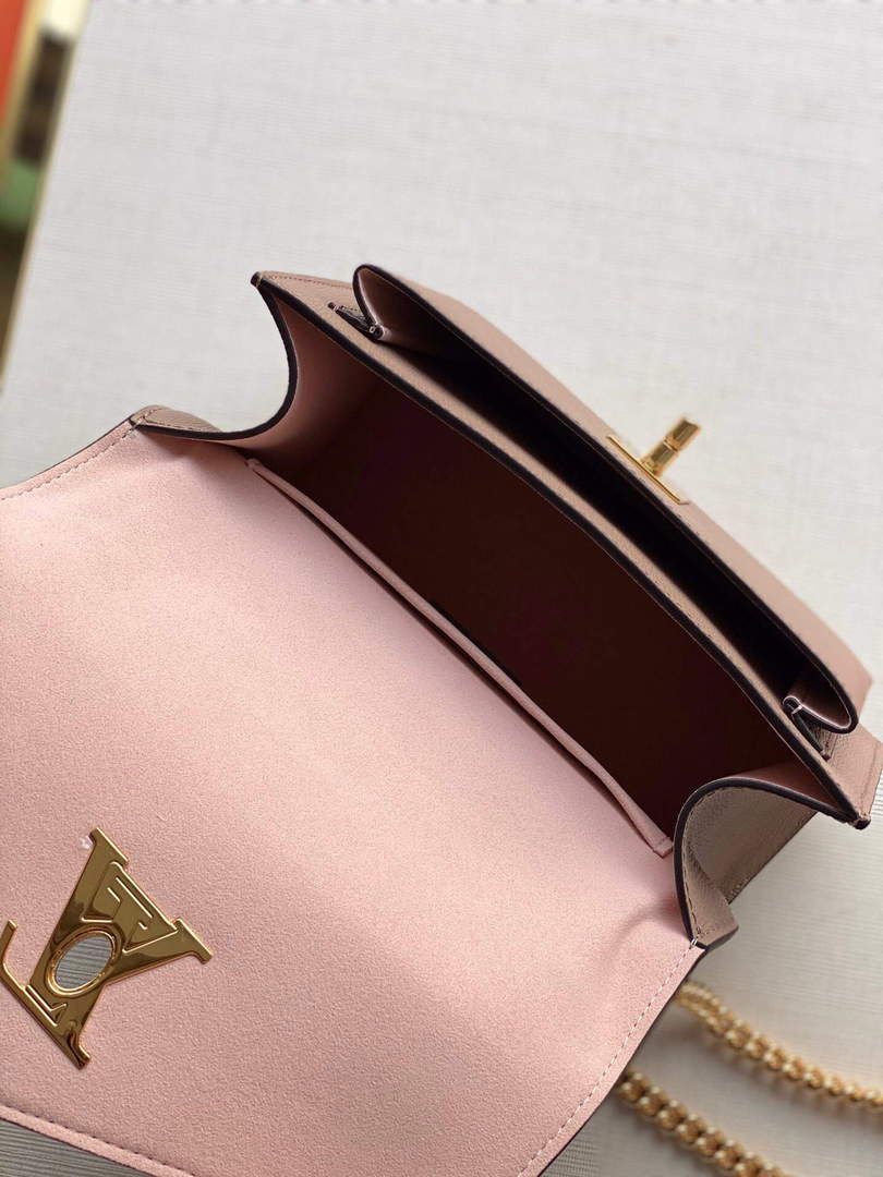 LV M56137 Louis Vuitton Mylockme Chain Bag Greige Gray