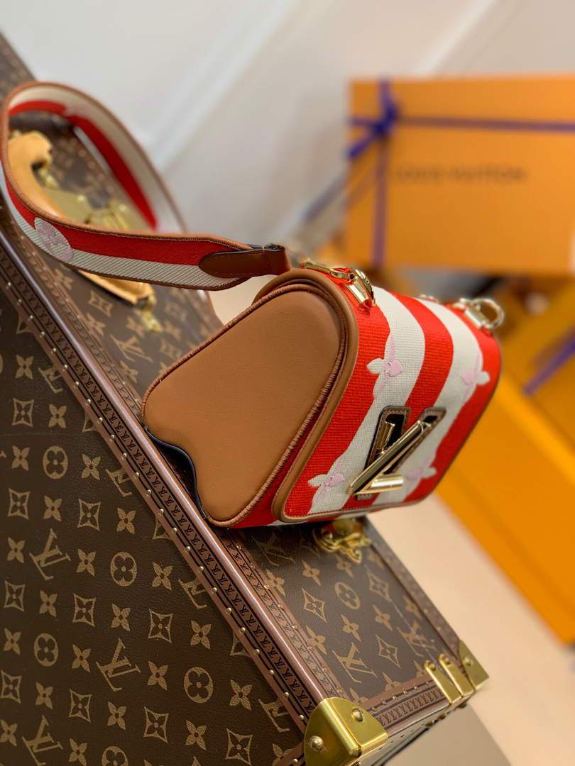 LV M57722 Louis Vuitton M57659 Twist PM Other Leather Shoulder Bag Red