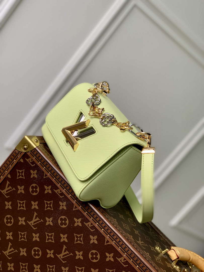 LV M22768 Louis Vuitton Twist PM Handbag Vert Noto Green