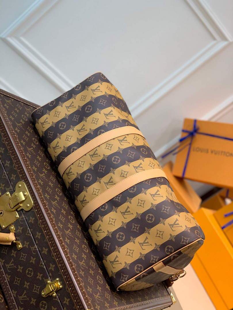 LV M40567 Louis Vuitton Keepall Bandouliere 50 Monogram Canvas Yellow