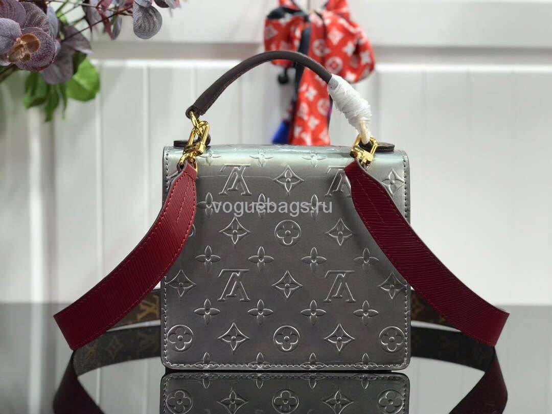 Lv M90502 Louis Vuitton Spring Street Monogram Vernis Bag M90375 Gray