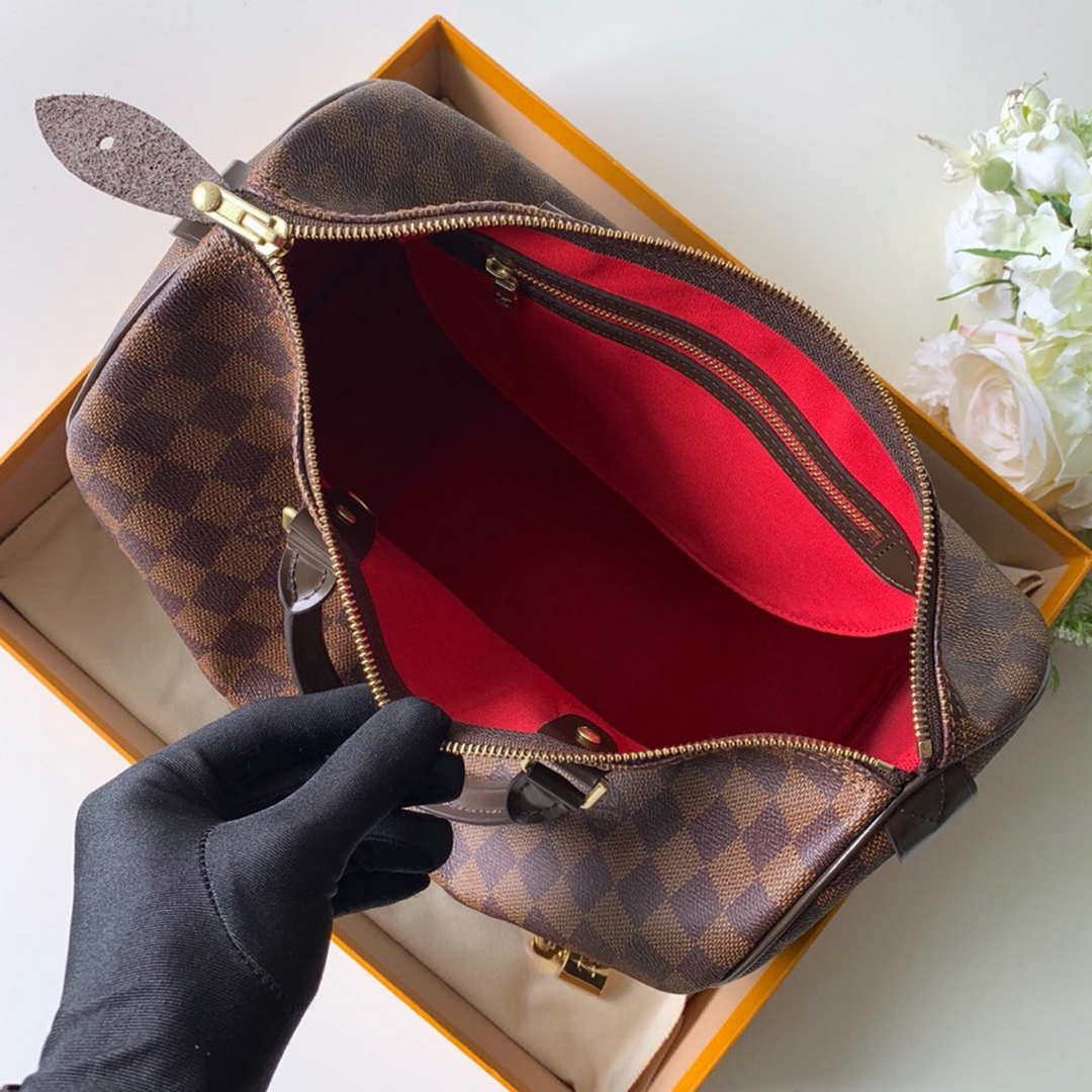 Louis Vuitton LV N41364 Speedy 30 Bag Damier Ebene Canvas