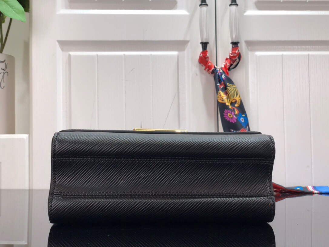 LV M53754 Louis Vuitton Twist MM Epi Grained Cowhide Leather Black