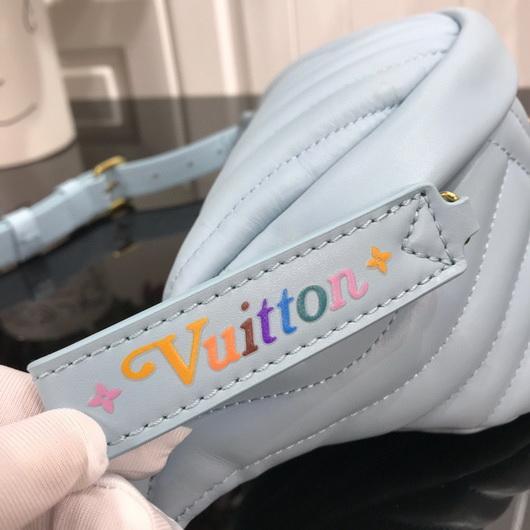 LV M55331 Louis Vuitton New Wave Leather Bumbag M53861 Light Blue
