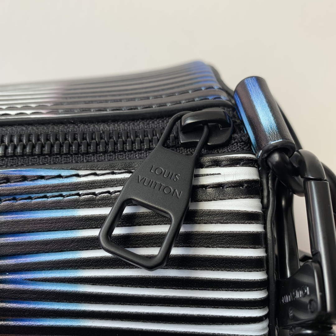 LV M23744 Louis Vuitton Soft Polochon PM Bag Blue Moon