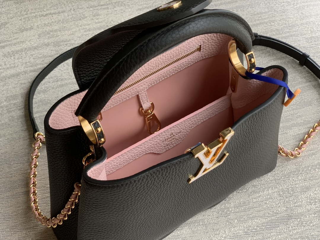 LV M22121 Louis Vuitton Capucines BB Handbag Black