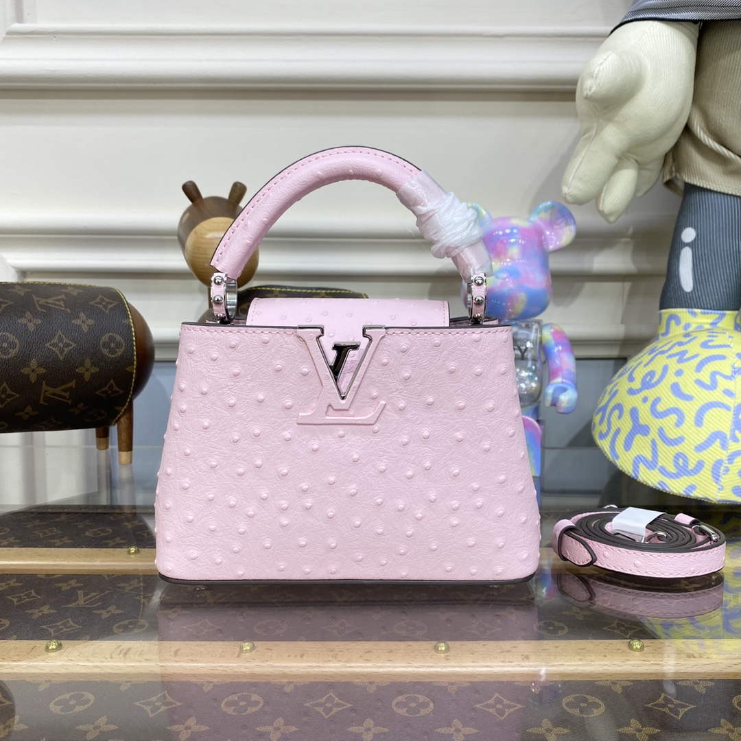 LV N81279 Louis Vuitton Capucines Mini Handbag Rose Calypso