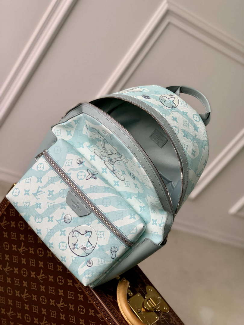 LV M22519 Louis Vuitton Discovery Backpack Crystal Blue