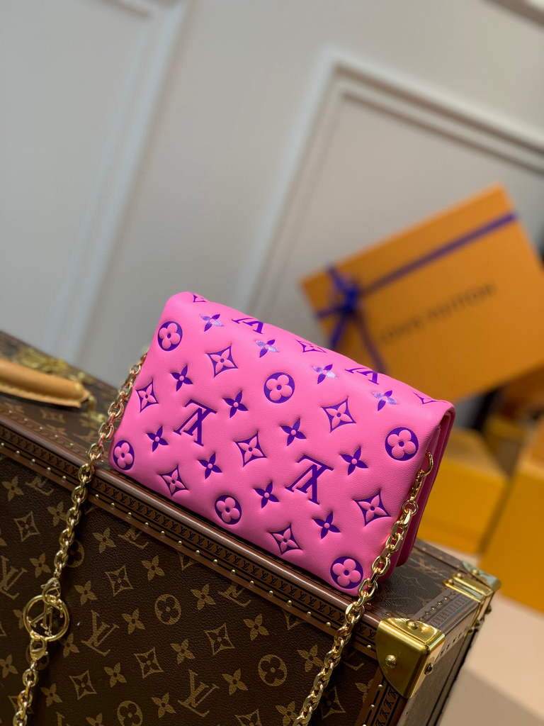 Louis Vuitton M80745 Pochette Coussin LV M80742 Pink Purple
