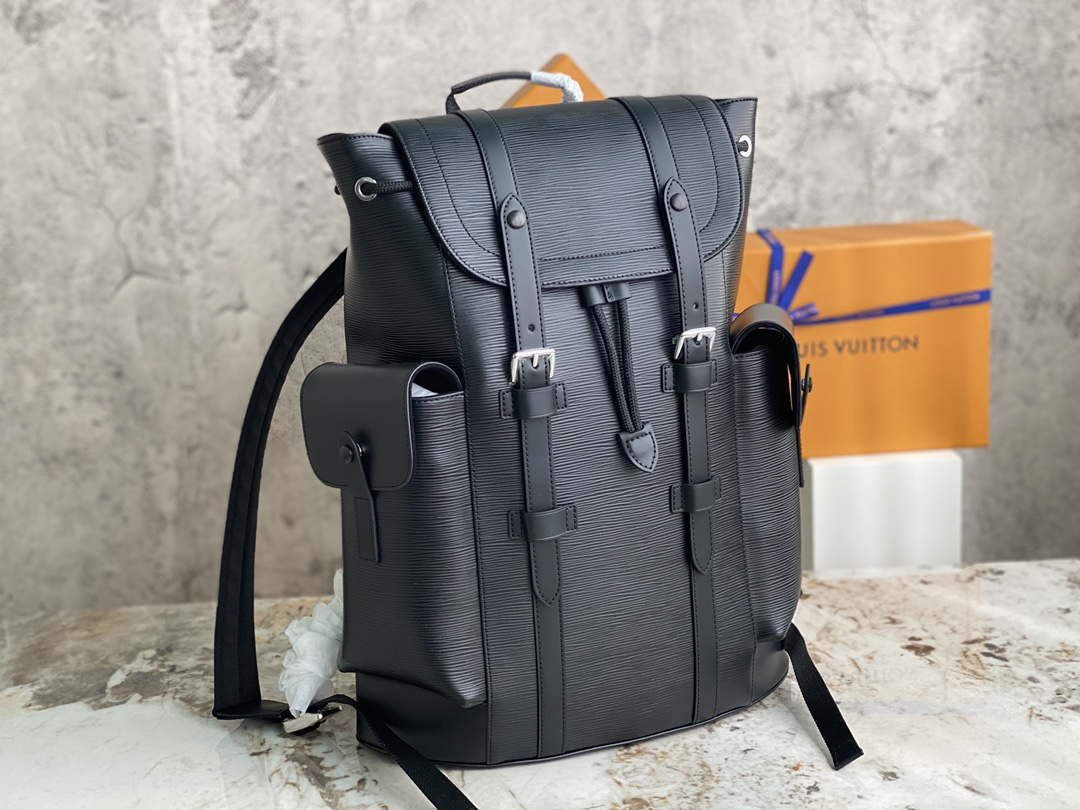 LV M50159 Louis Vuitton Christopher PM Epi Black