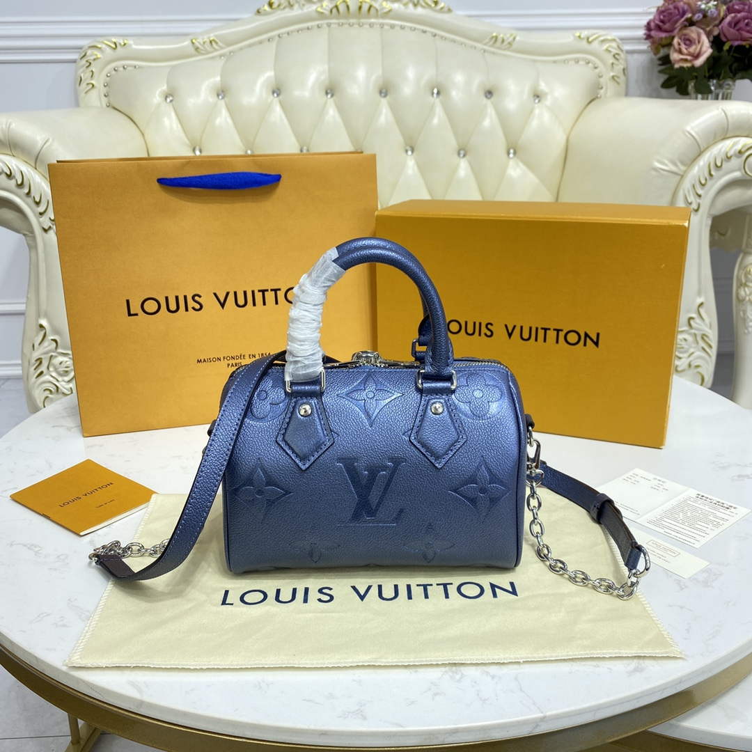 LV M58953 Louis Vuitton Speedy Bandouli��re 20 Bag Blue