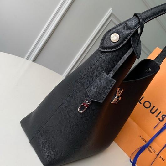 LV M52776 Louis Vuitton Lockme Hobo Bag M44330 Soft calfskin Black