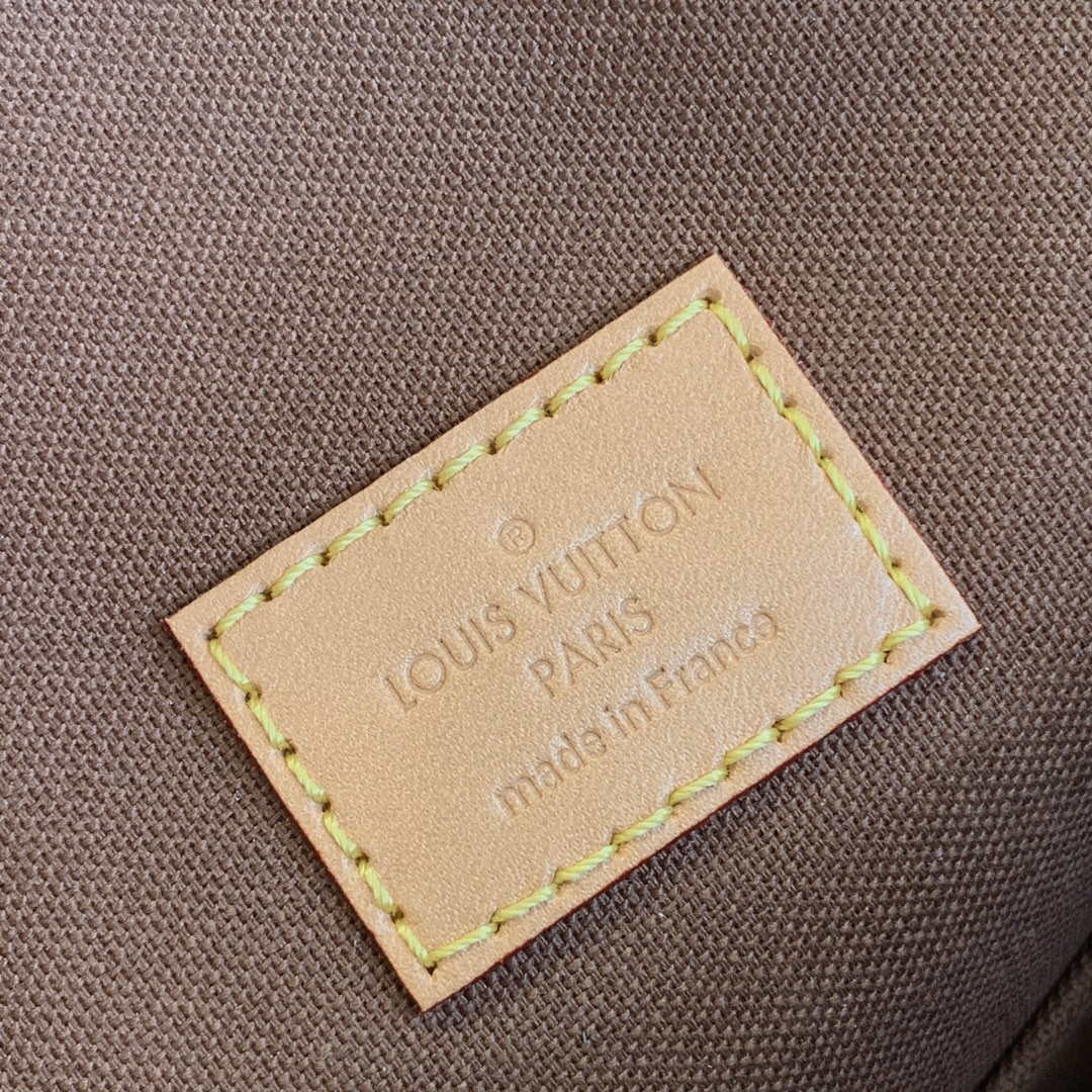 Louis Vuitton LV M45501 Montsouris PM monogram anvas natural leather