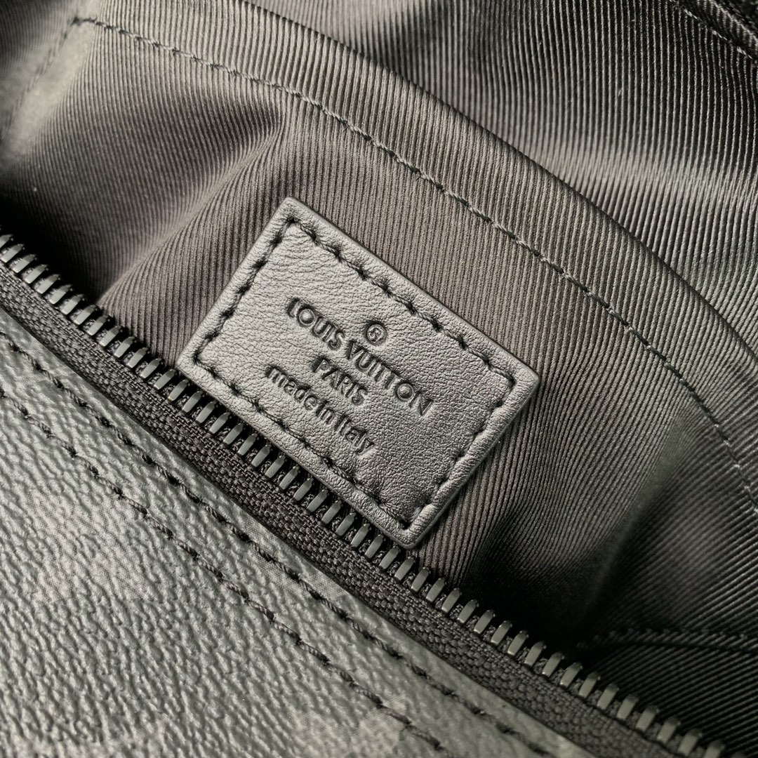 LV M46796 Louis Vuitton Soft Polochon PM Monogram Eclipse