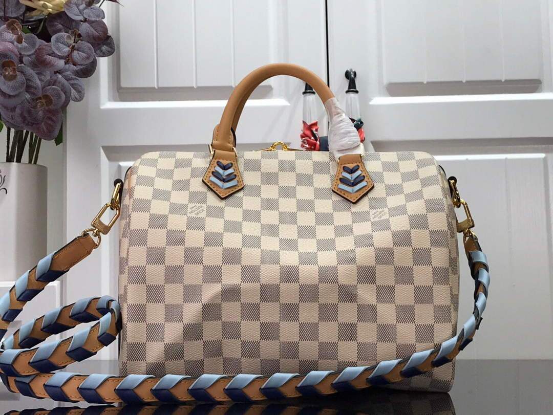 LV N50054 Louis Vuitton Speedy Bandouliere 30 Handbag Blue