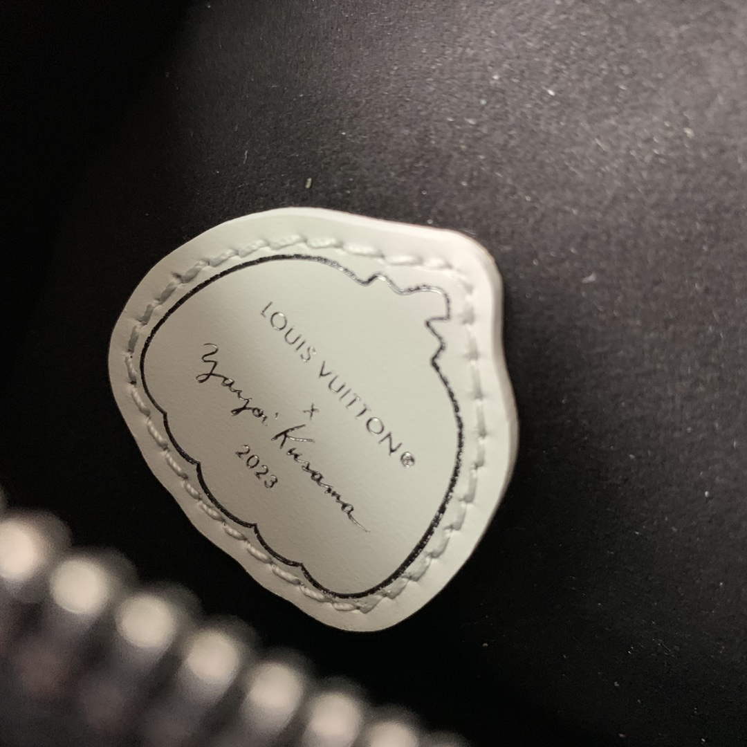 LV M81910 Louis Vuitton LV x YK Nano Speedy Bag Black and white