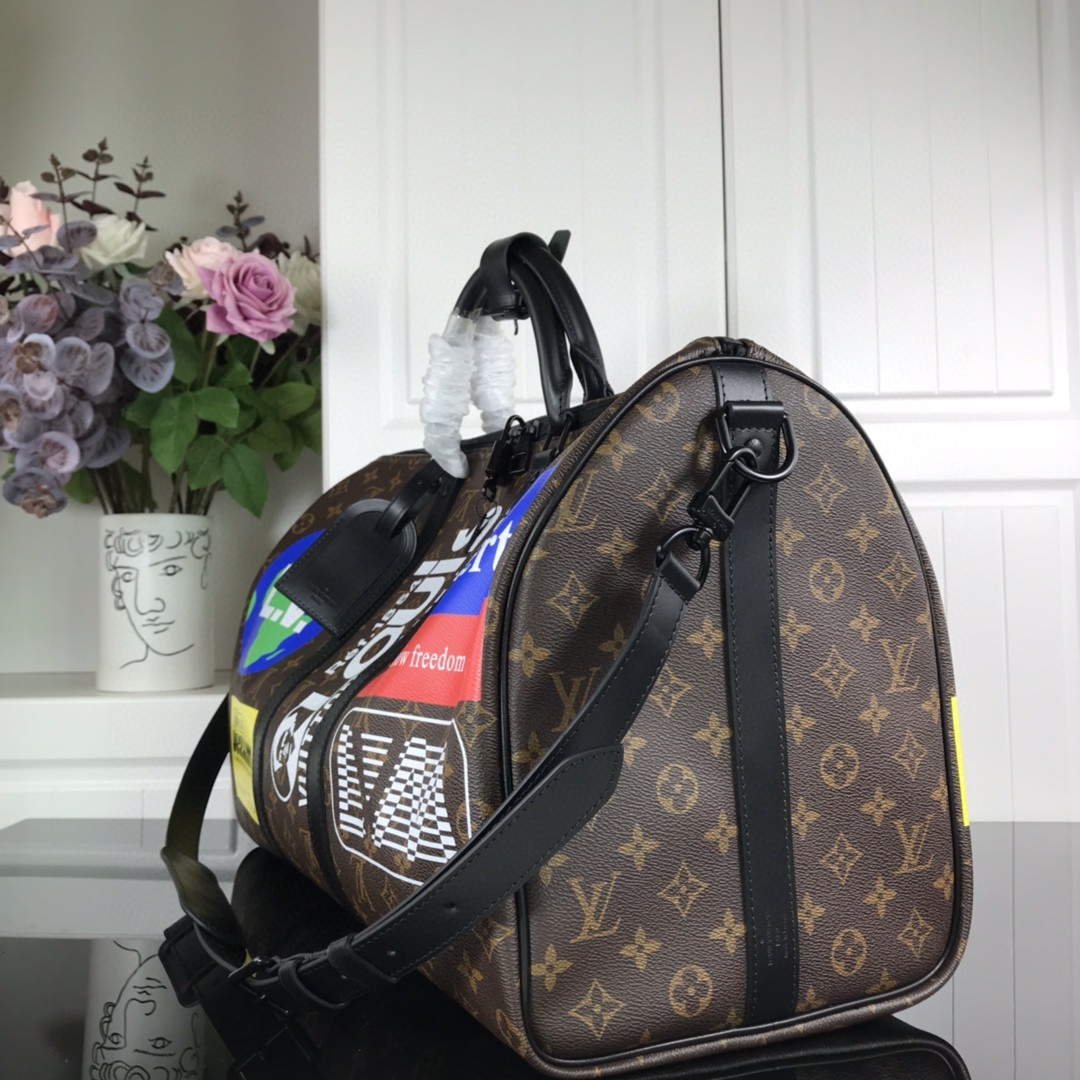 LV N44642 Louis Vuitton Keepall 50B Travel Bag Monogram