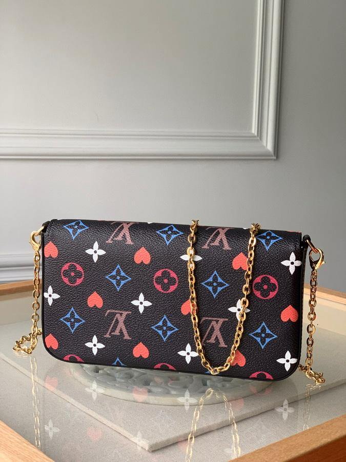 LV M80232 Louis Vuitton M69977 Game on Felicie Pochette Bag Black