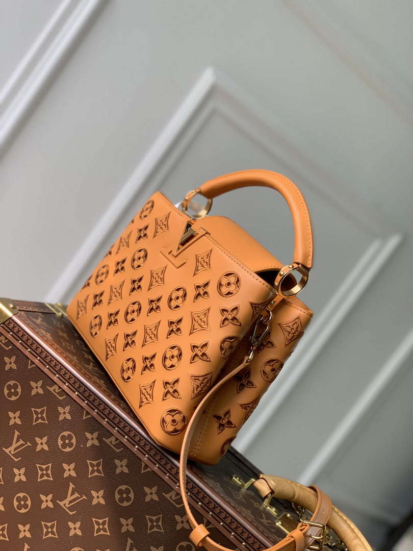LV M22863 Louis Vuitton Capucines BB Handbag Saffron Yellow