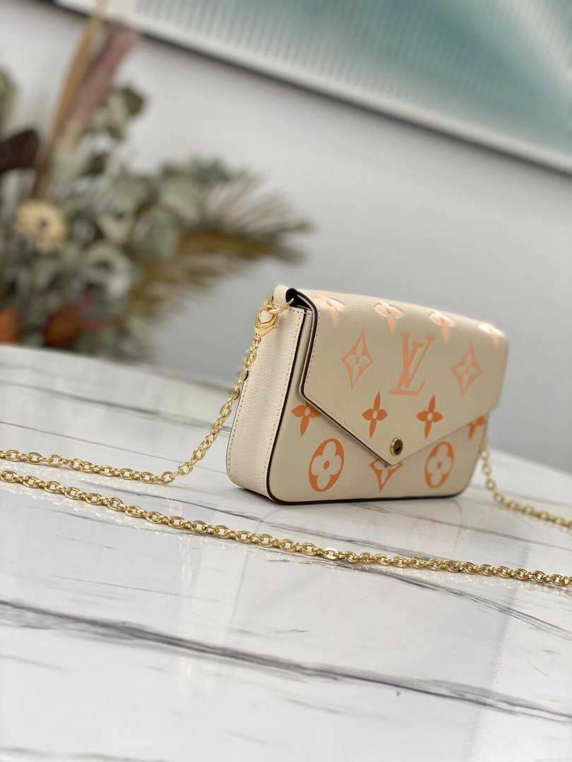 LV M80498 Louis Vuitton F��licie Pochette Bag Cream
