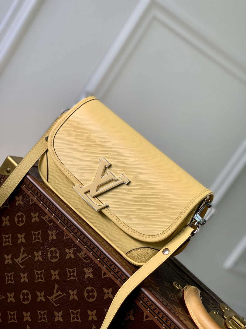 LV M22618 Louis Vuitton Buci Handbag Epi Leather Jaune Plume Yellow