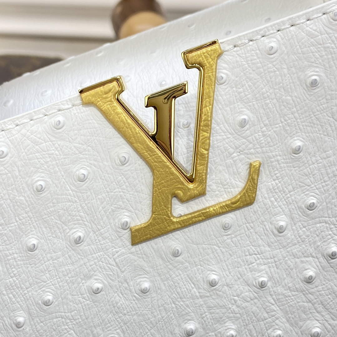 LV N81523 Louis Vuitton Capucines BB Handbag White