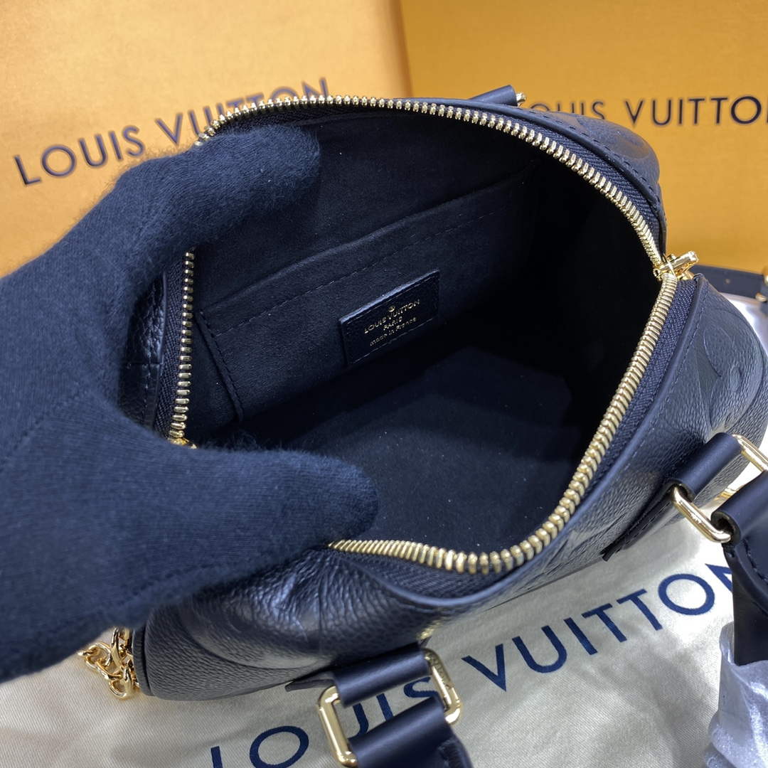 LV M58953 Louis Vuitton Speedy Bandouli��re 20 Bag Black