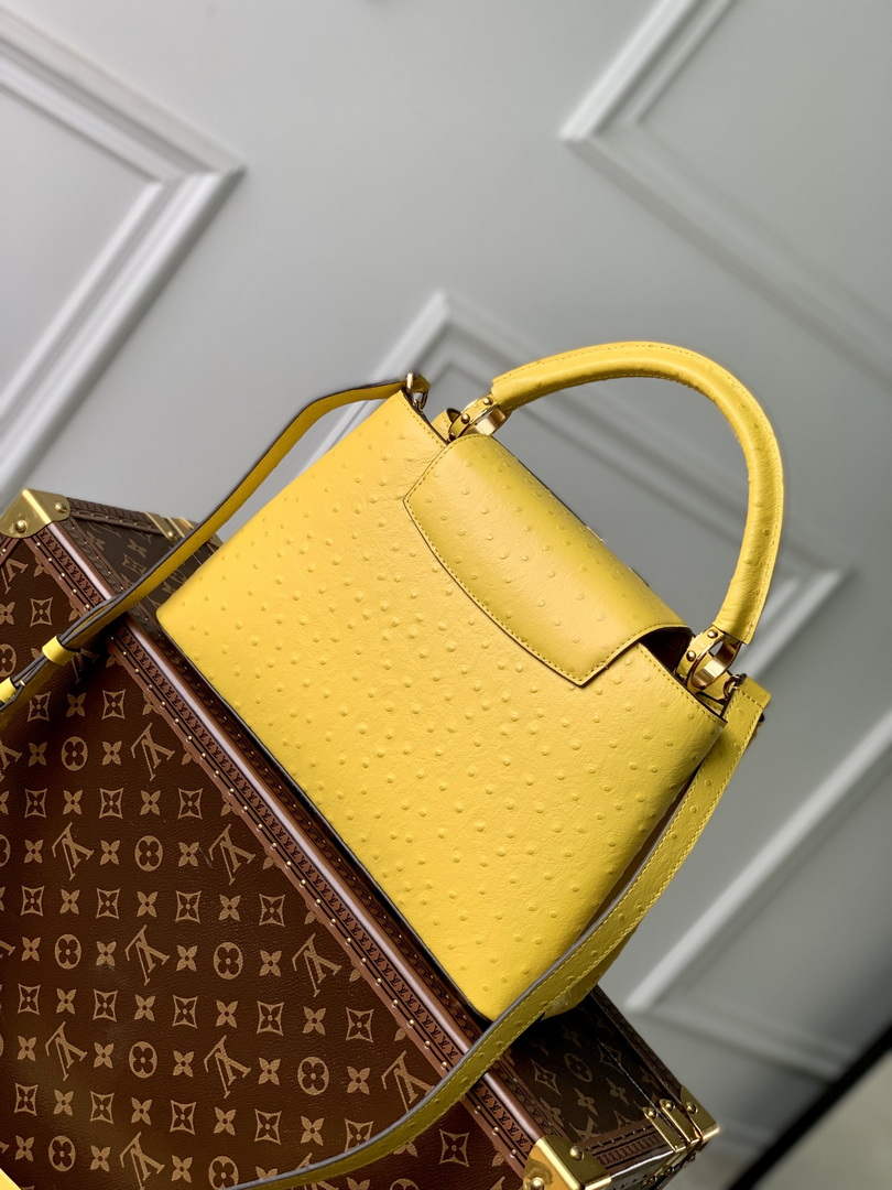 LV N81196 Louis Vuitton Capucines MM Handbag Yellow