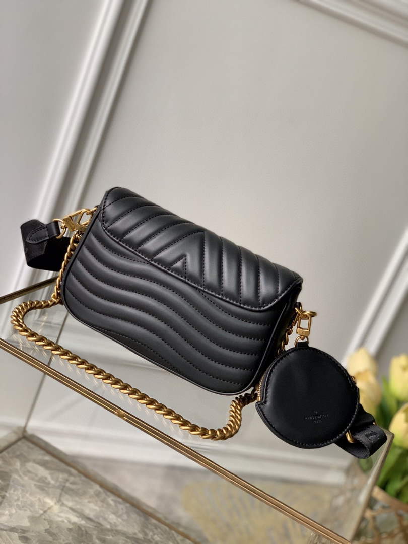 LV M56461 Louis Vuitton New Wave Multi-Pochette Leather M58941 Black