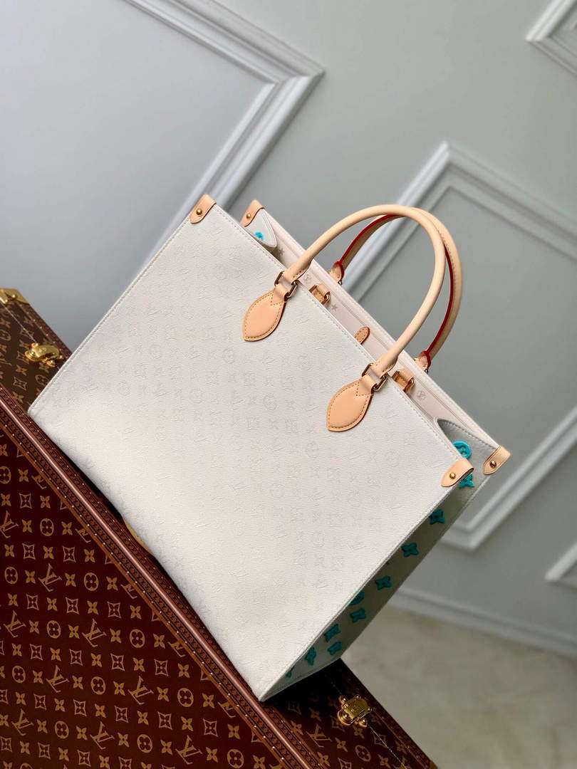LV M46076 Louis Vuitton Onthego GM Tote Bag Yellow leather