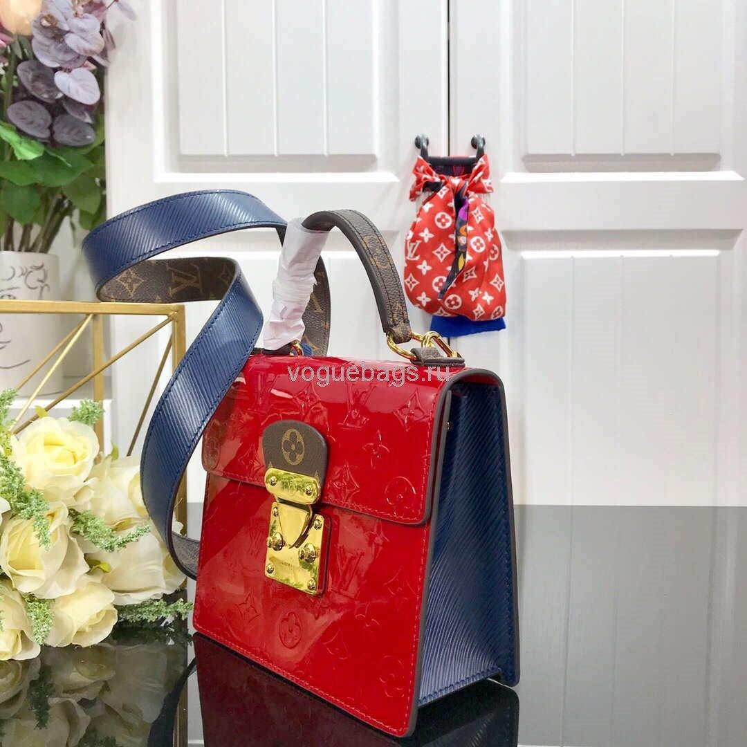 LV M90505 Louis Vuitton Spring Street Monogram Vernis Bag M90468 Red