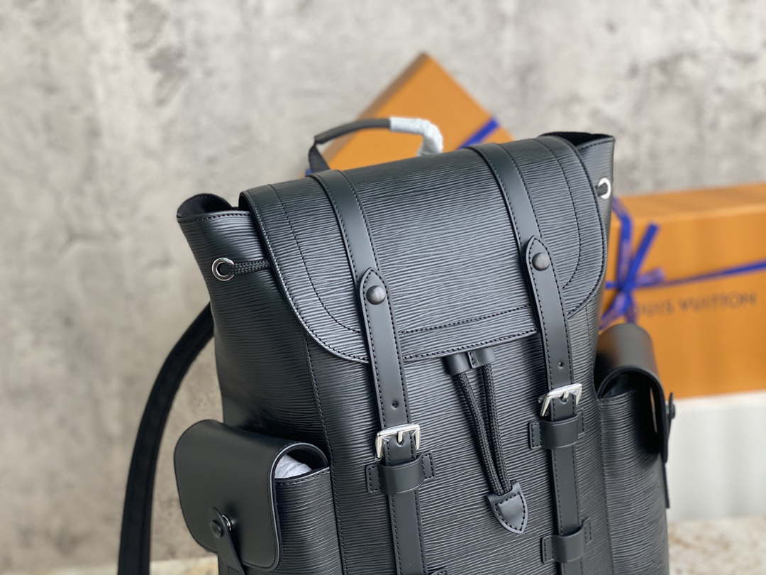 LV M50159 Louis Vuitton Christopher PM Epi Black