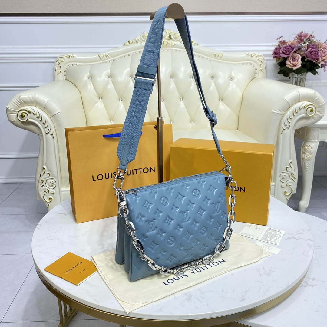 LV M21197 Louis Vuitton Coussin PM Bag haze blue