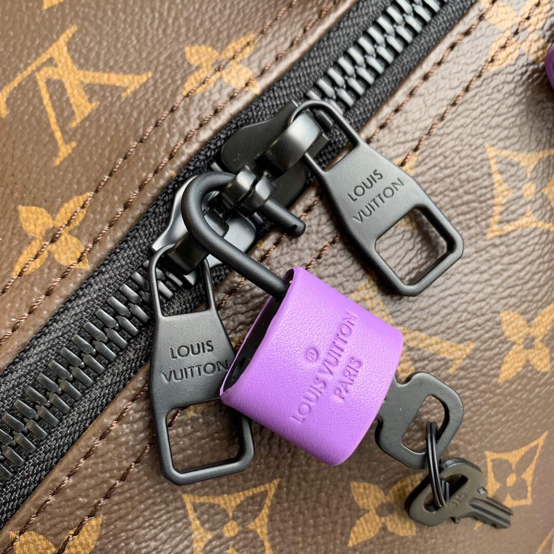 LV M46259 Louis Vuitton Keepall Bandouliere 50 Bag Purple