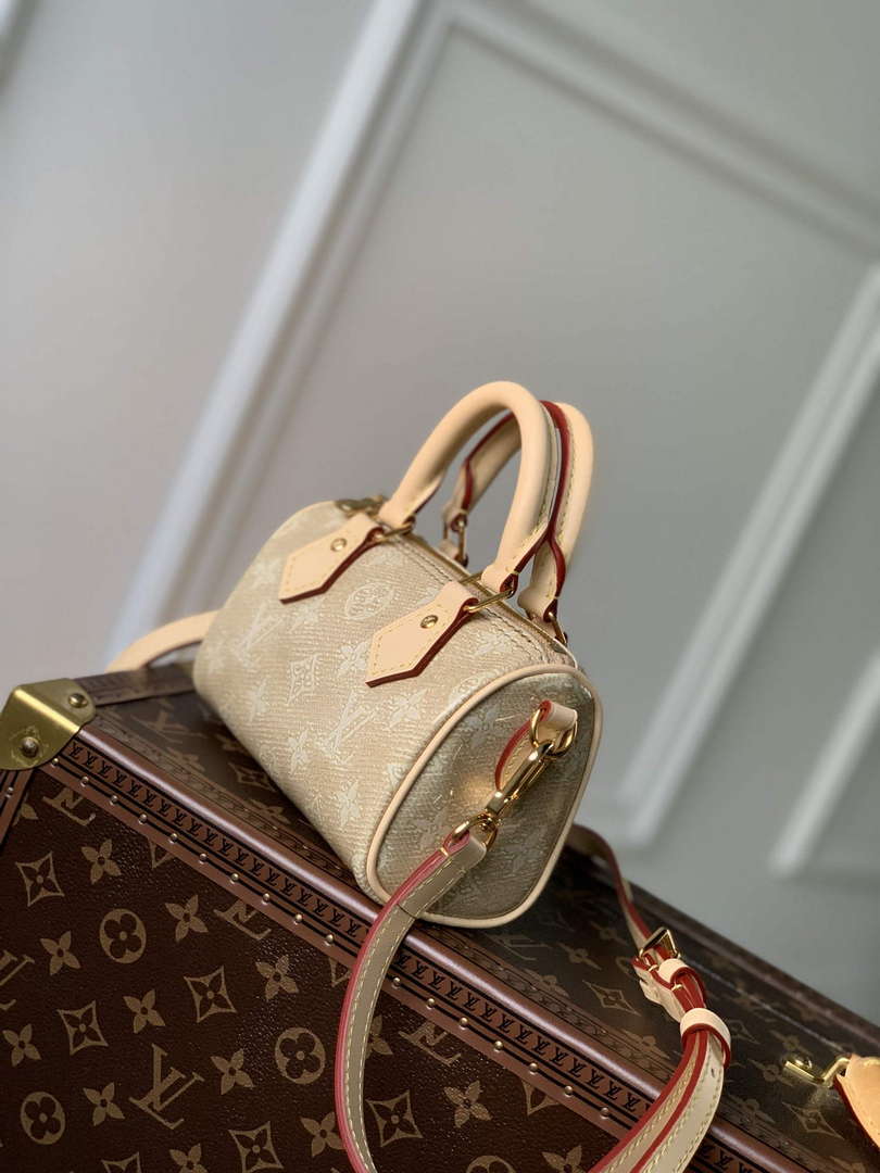 LV M82242 Louis Vuitton Nano Speedy Bag Beige