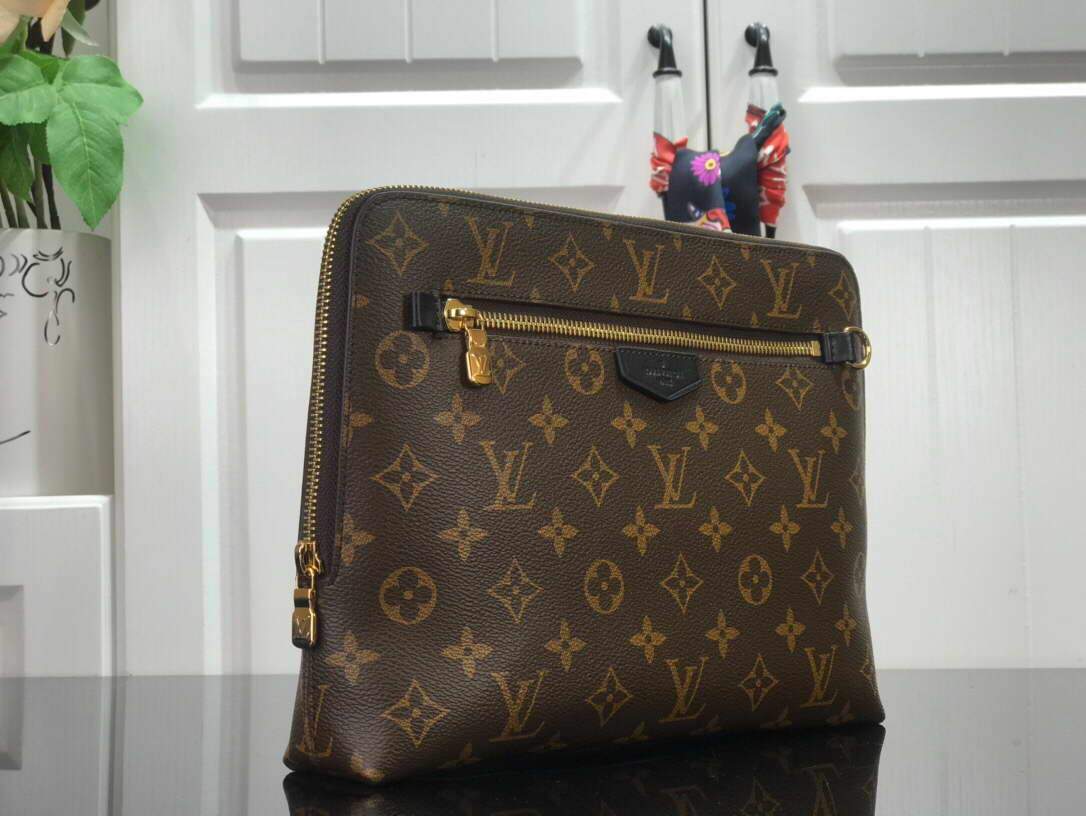LV N60417 Louis Vuitton Pouch Monogram Canvas Brwon