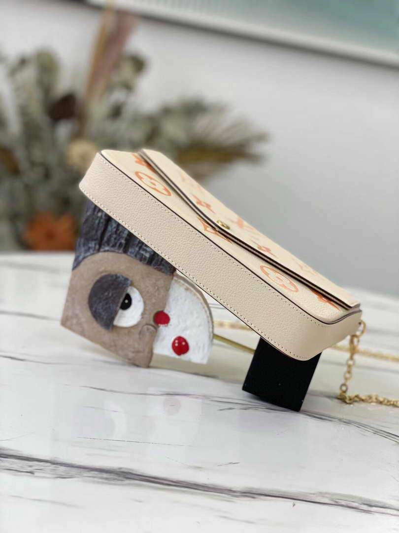 LV M80498 Louis Vuitton F��licie Pochette Bag Cream