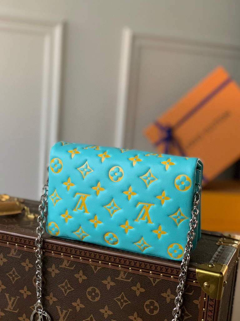 Louis Vuitton M80743 Pochette Coussin LV M80744 MINT and YELLOW