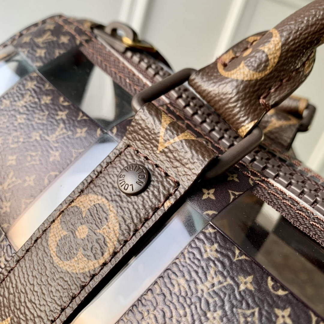 LV M20872 Louis Vuitton Keepall Bandouliere 25 Bag Brown