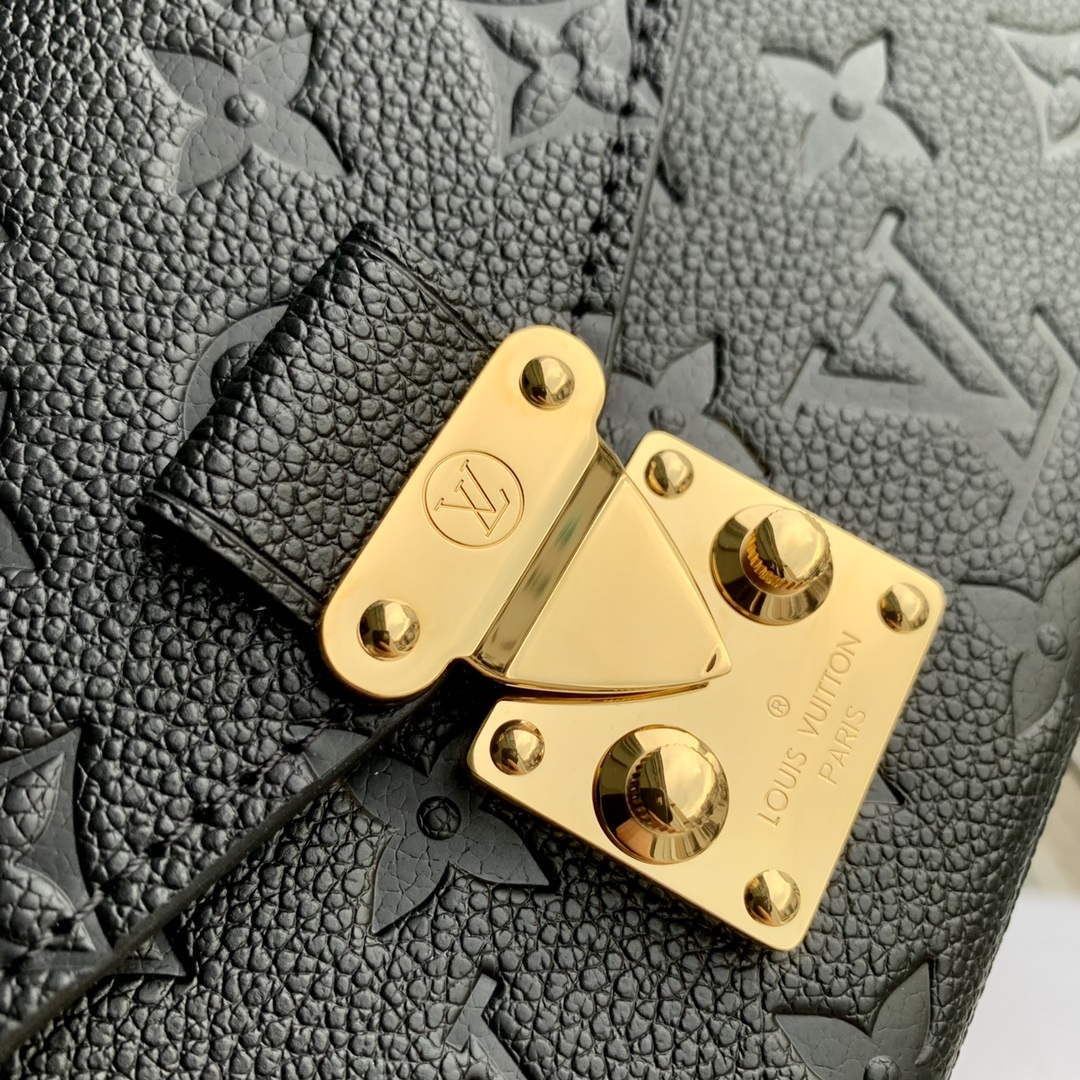 LV M46595 Louis Vuitton Pochette M��tis East West Handbag Black