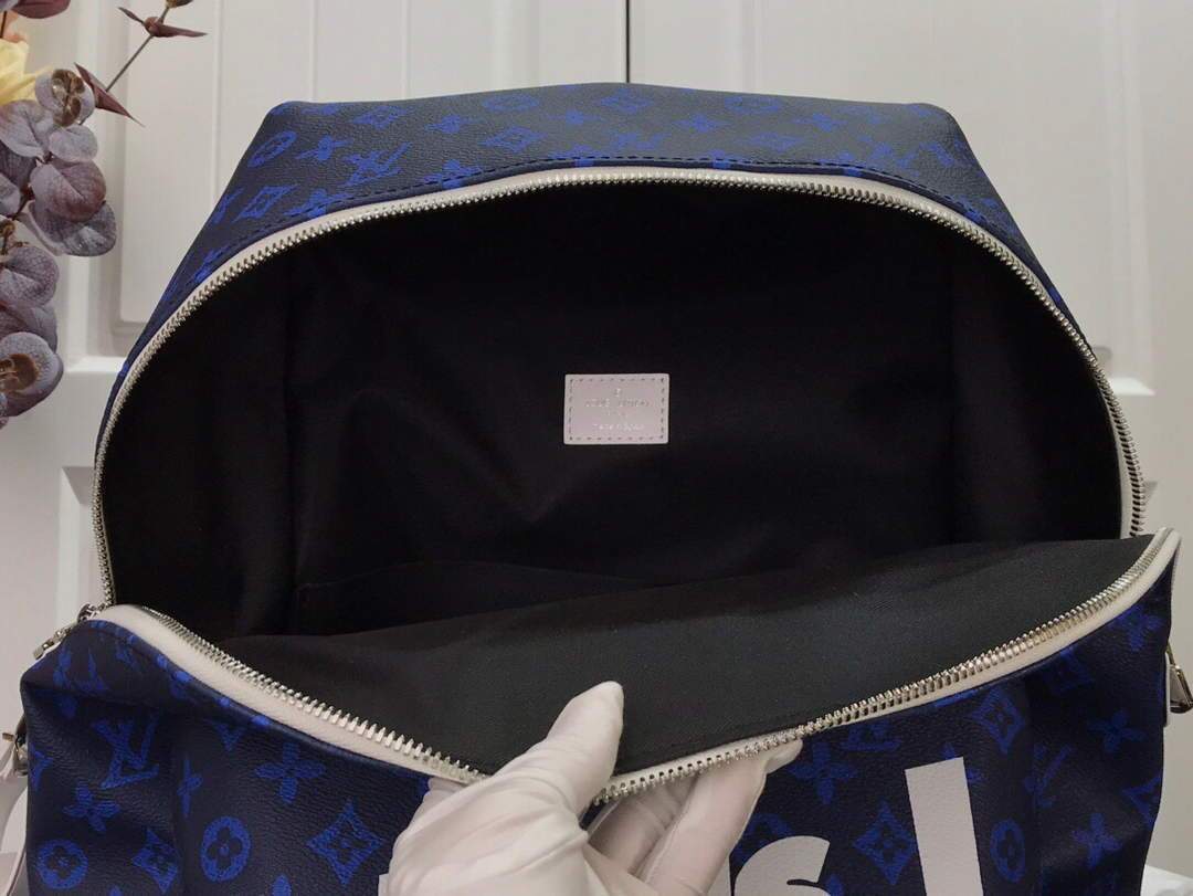 LV M46118 Louis Vuitton Apollo Backpack Blue