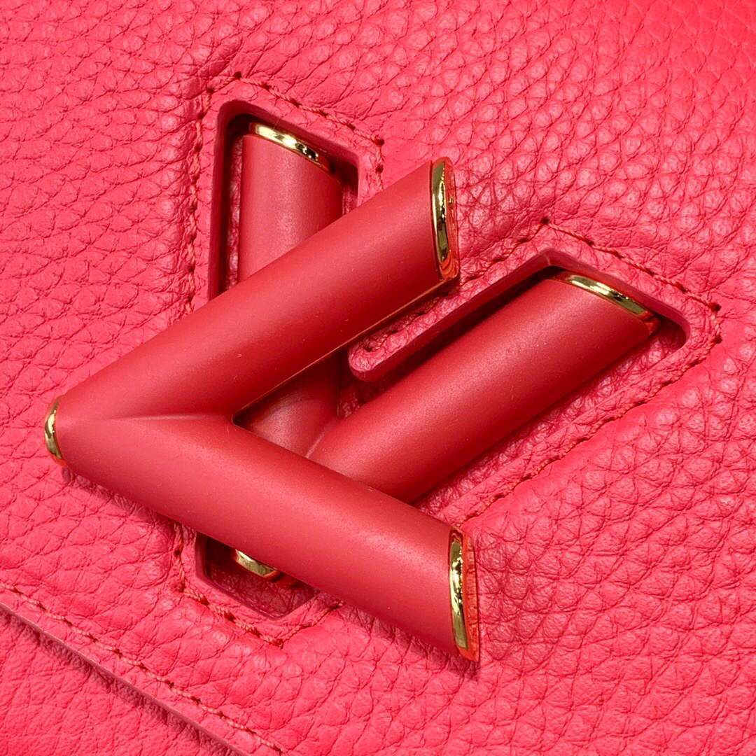 LV M58688 Louis Vuitton Twist MM Leathers Handbag Pondichery Pink