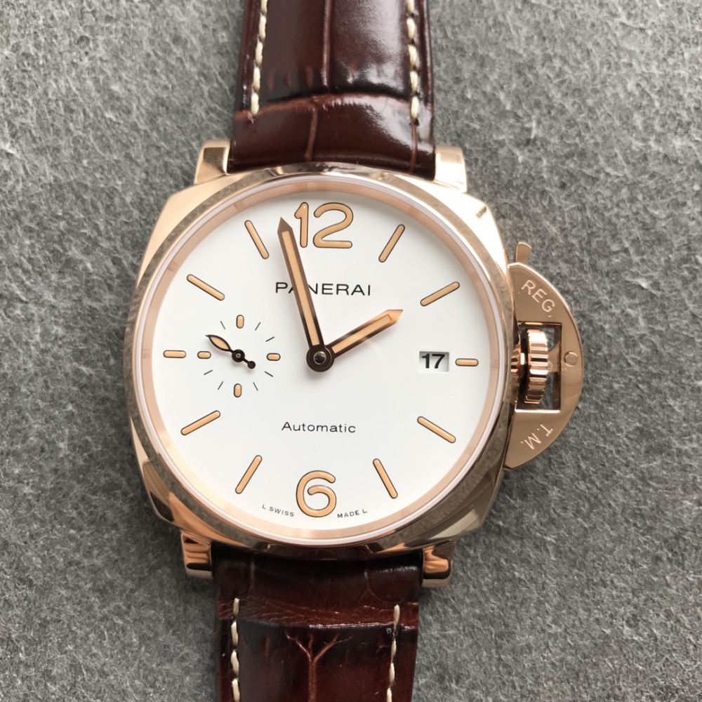 Panahai Luminor Due small red gold 42MM