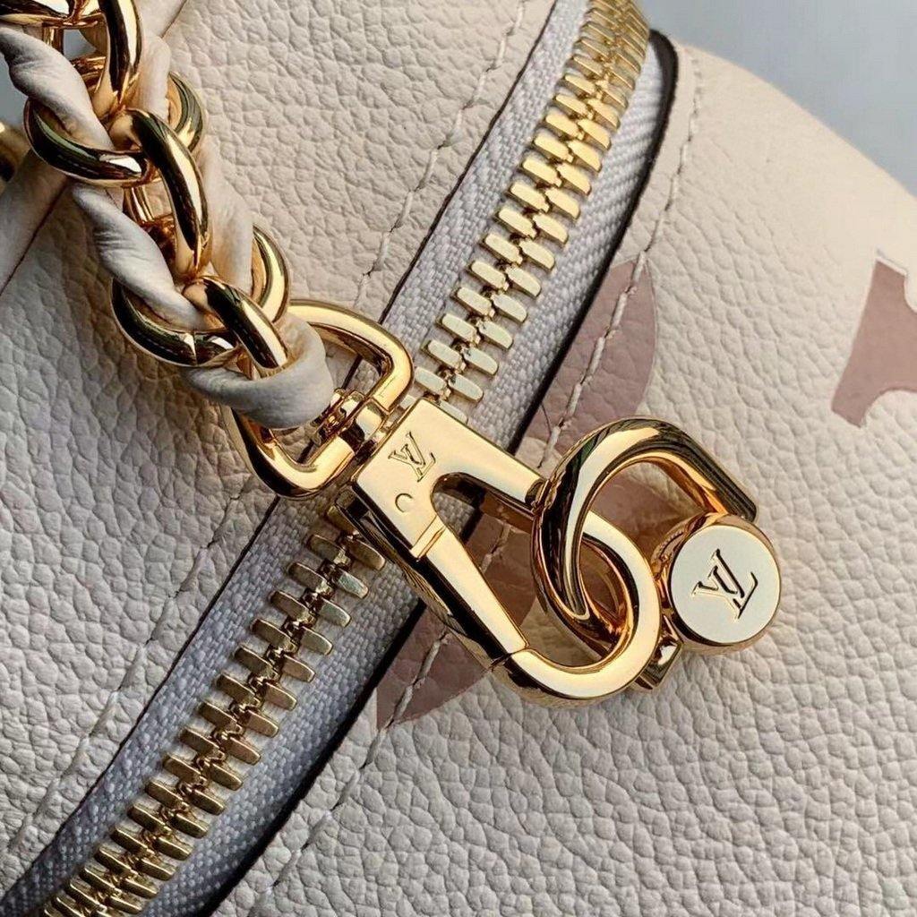 LV M45599 Louis Vuitton Vanity Pm Monogram Empreinte Leather M45608 Cream