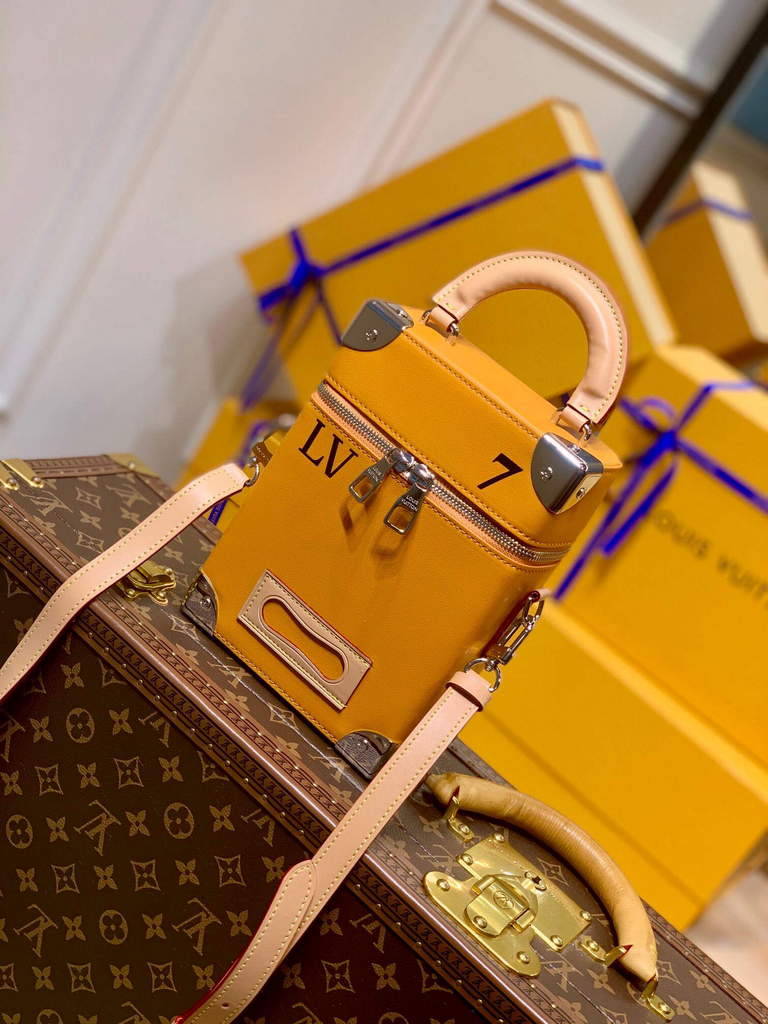 LV M59666 Louis Vuitton Vertical Box Trunk yellow