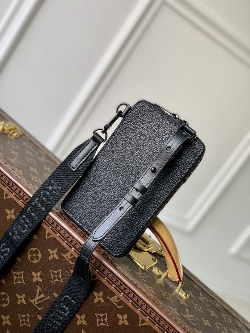 LV M57089 Louis Vuitton Phone Pouch Black