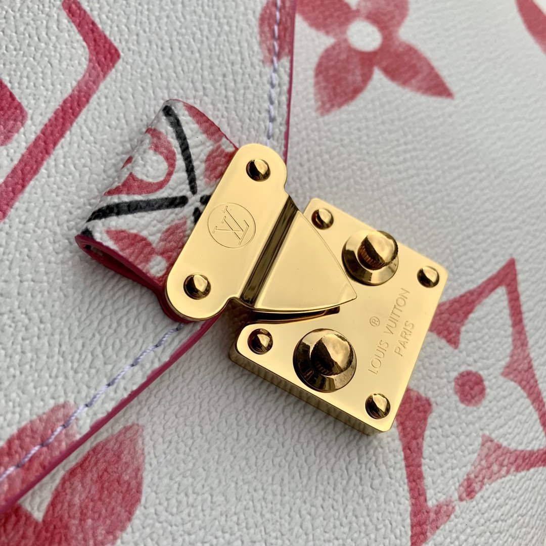 LV M23055 Louis Vuitton Pochette M��tis MM Handbag Pink