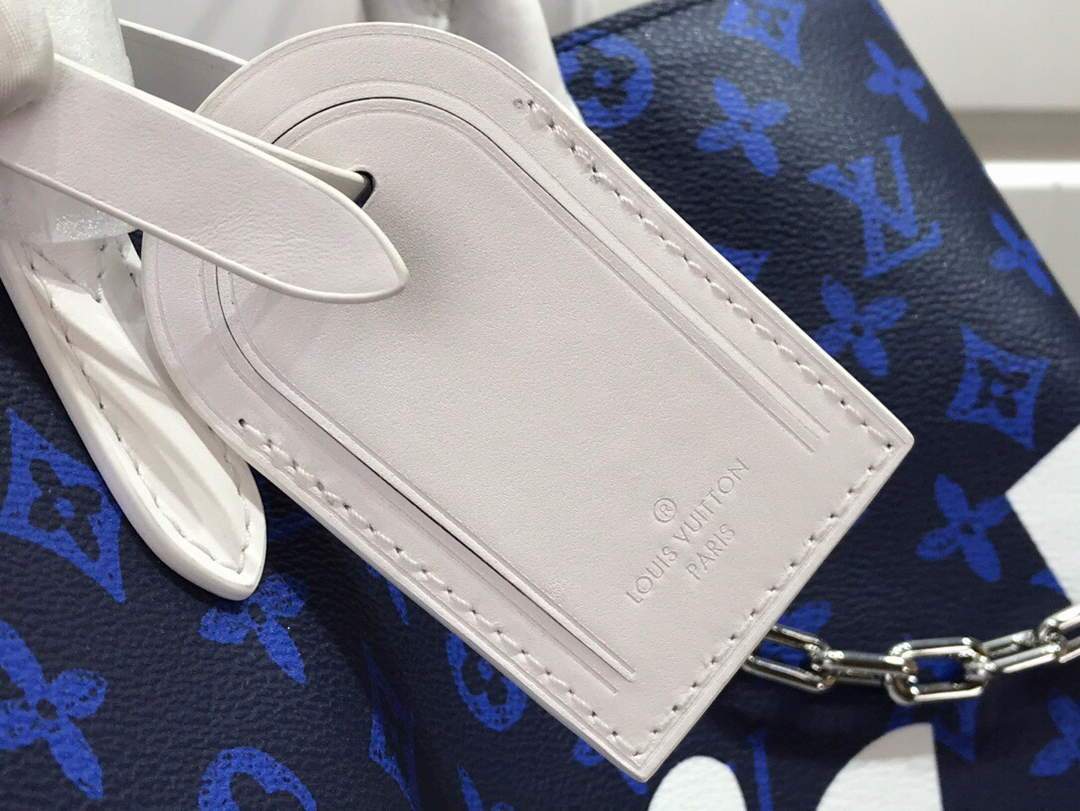 LV M46112 Louis Vuitton Carry It Bag 32cm Monogram Canvas Spring/Summer 2021 Collection Blue