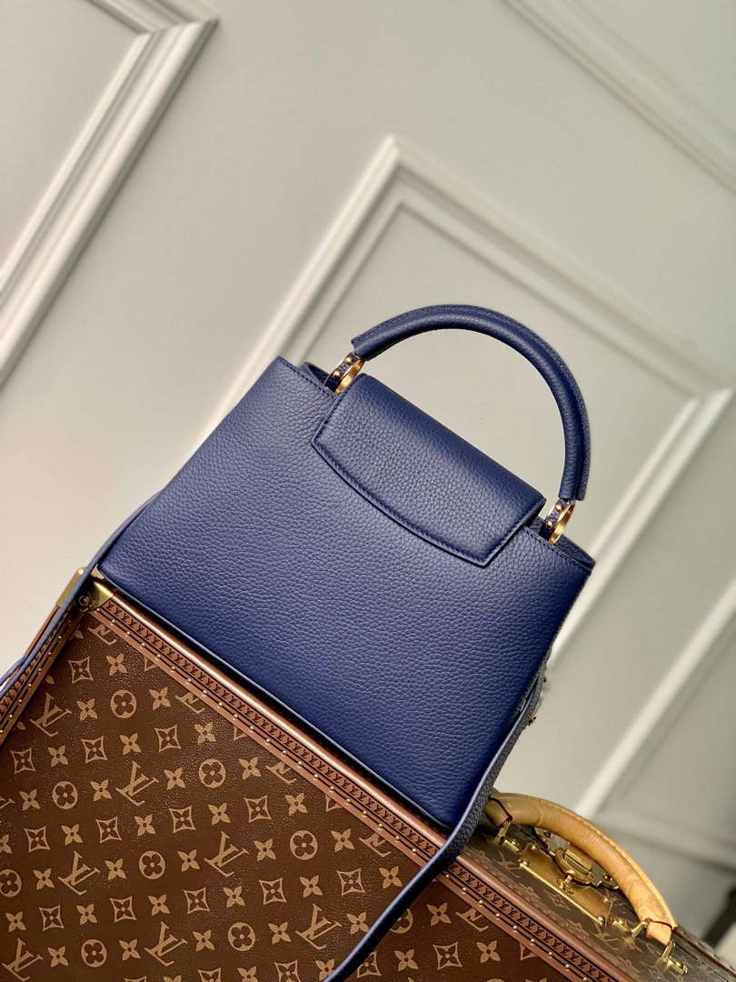 LV M23199 Louis Vuitton Capucines MM Handbag French Blue