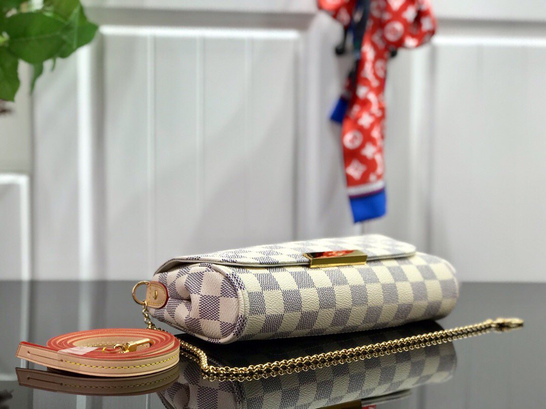 LV M40717 Louis Vuitton Favorite Pm M40718 Handbag Damier Azur Canvass